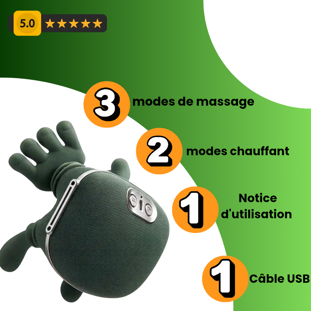 Therazen – Appareil de massage relaxant pour la nuque et le dos